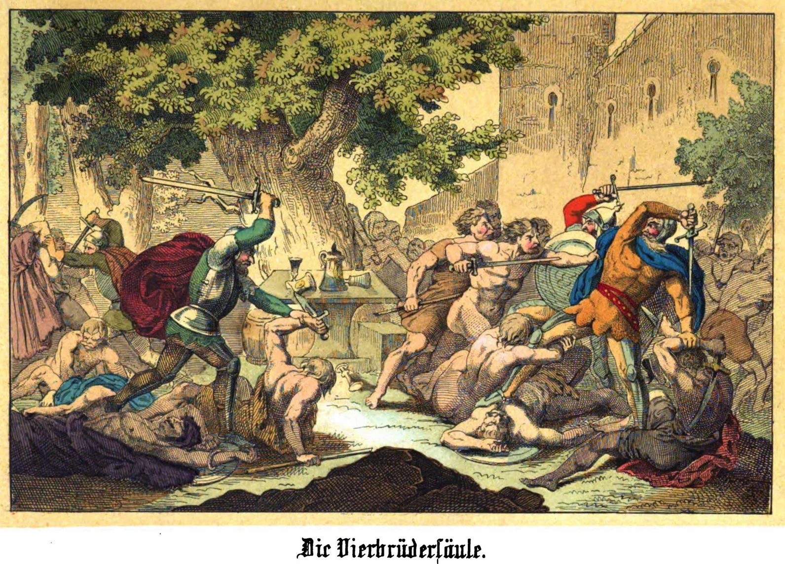 Jugend-Album illustration of the four brothers
